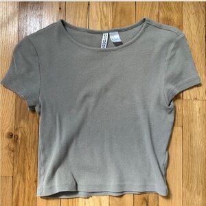 Sage green baby tee